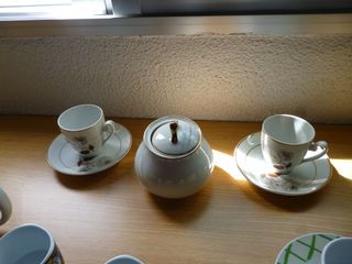 Juego tazas café - porcelana