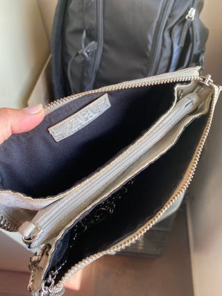 Mini borsa Zara argento | Pochette