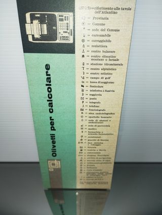Segnalibro Olivetti TCI 1961