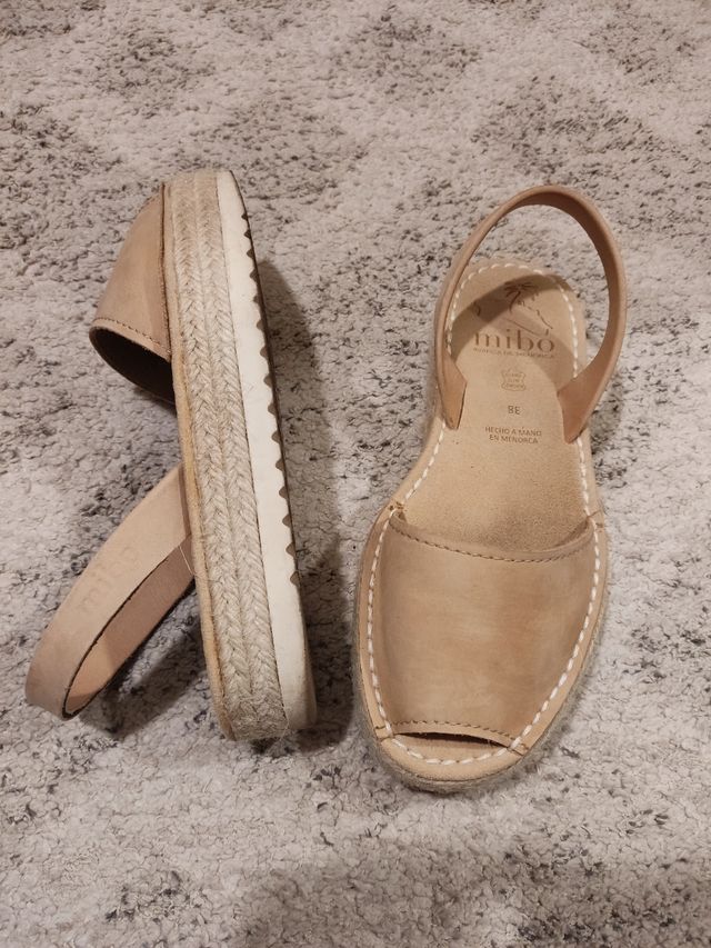 Sandalias Mibo Piel Beige 38