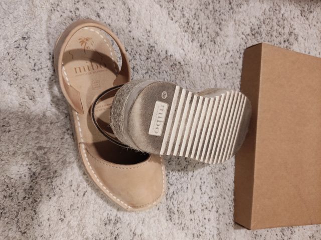 Sandalias Mibo Piel Beige 38