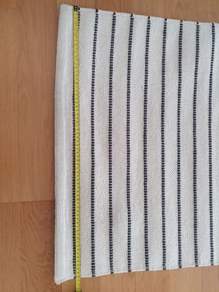 Alfombra IKEA algodón rayas blanca-negro