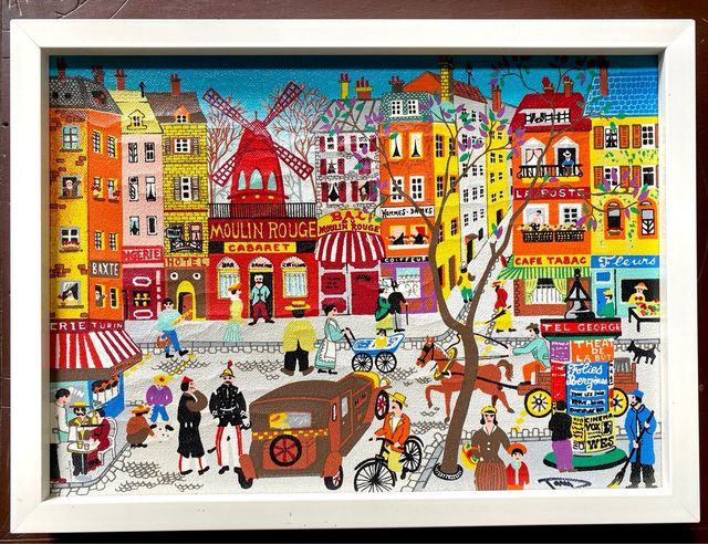 CUADRO NAIF PARÍS ENMARCADO