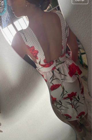 Vestido fiesta lunares flamenco gala nuevo talla M