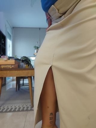 Falda vaquera beige XXL - 44