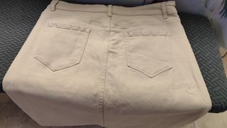 Falda vaquera beige XXL - 44