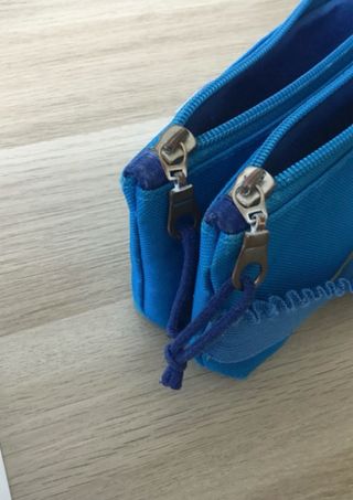 Estuche doble Oxford azul