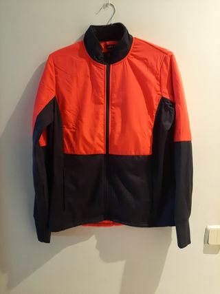 Chaqueta térmica mujer - roja y negra