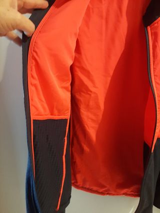 Chaqueta térmica mujer - roja y negra