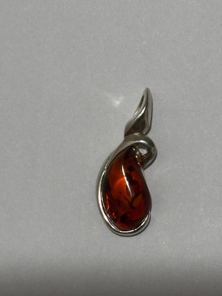 Colgante ámbar plata 925