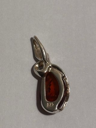 Colgante ámbar plata 925