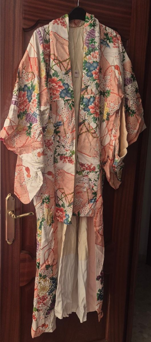 Kimono japonés vintage multicolor