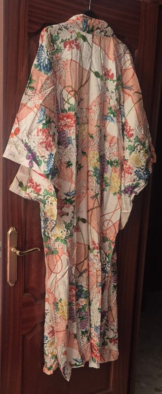 Kimono japonés vintage multicolor