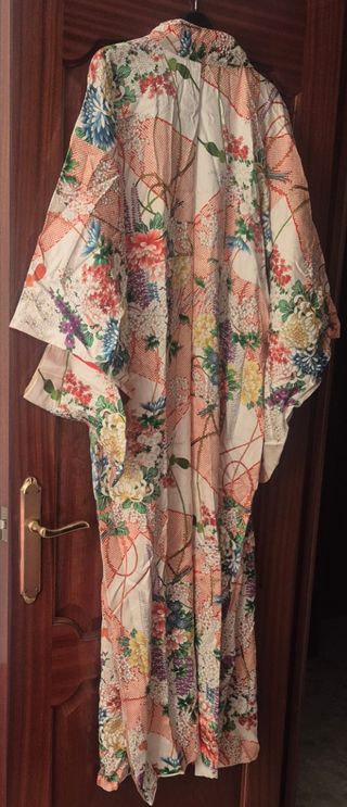Kimono japonés vintage multicolor