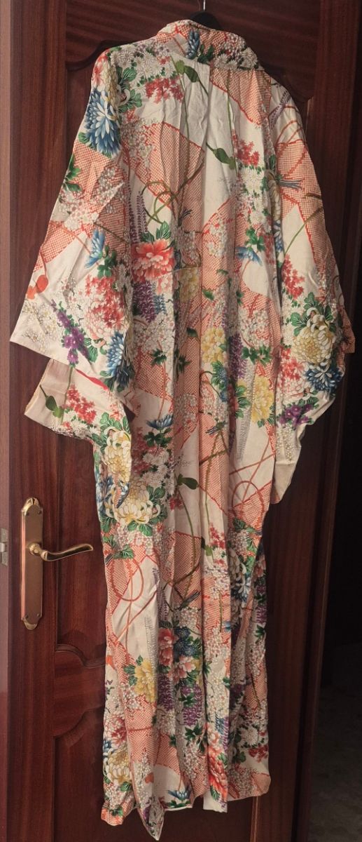 Kimono japonés vintage multicolor