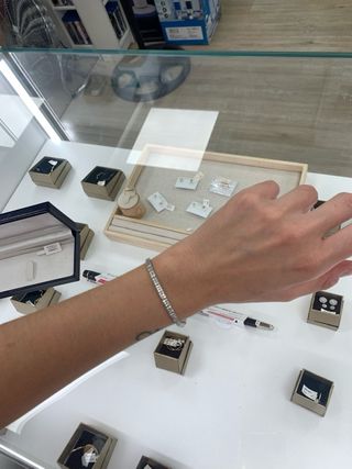 Pulsera oro blanco 18k