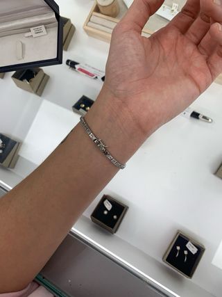 Pulsera oro blanco 18k