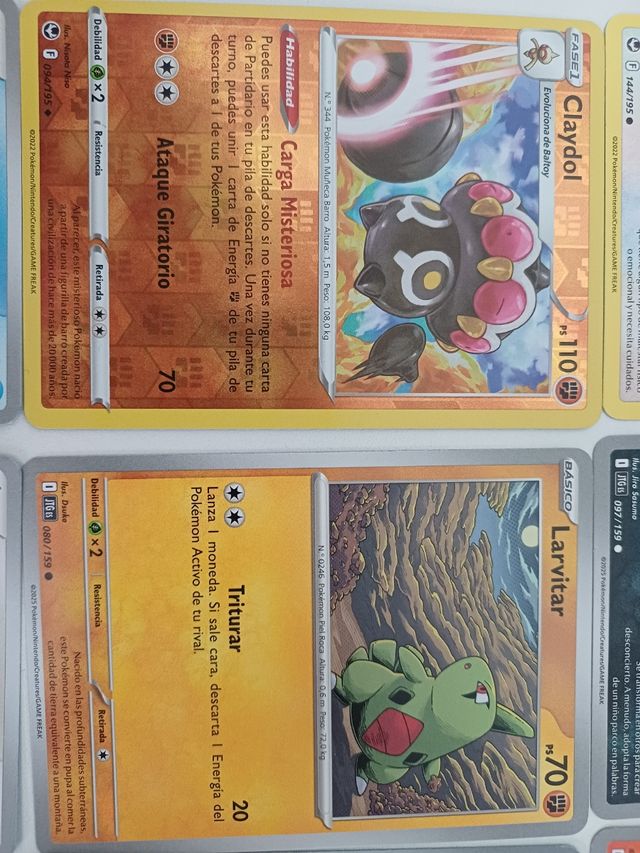 Lote 12 cartas Pokémon