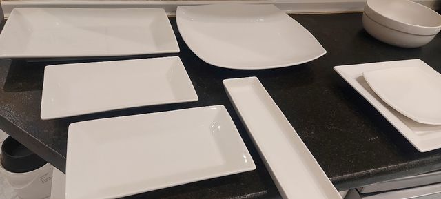 Vajilla porcelana blanca - 8 comensales