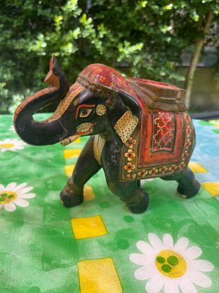 Elefante legno indiano vintage