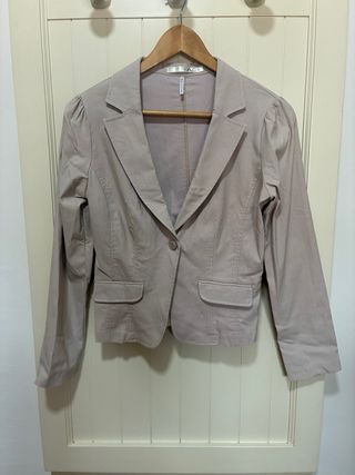 Blazer beige mujer