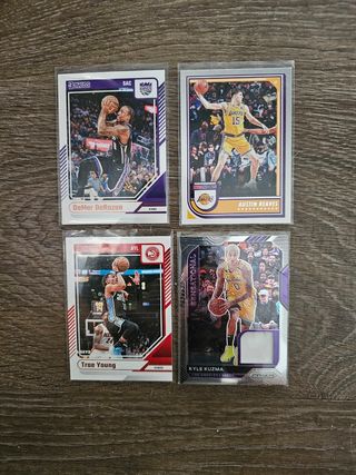 4 Cromos NBA: DeRozan, Reaves, Young, Kuzma