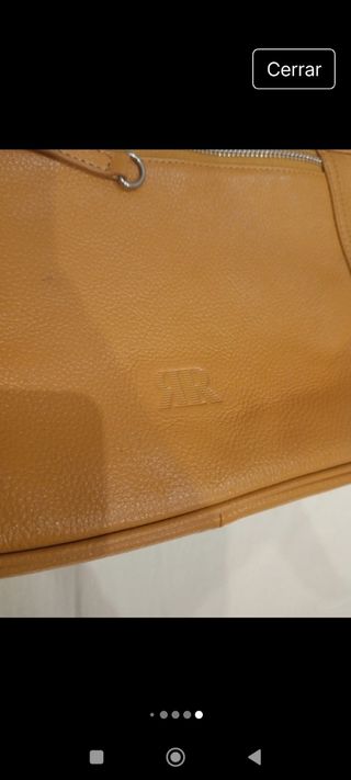 Bolso marrón de piel 
Grande 