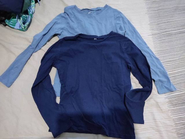 2 Camisetas manga larga niño (8-10)