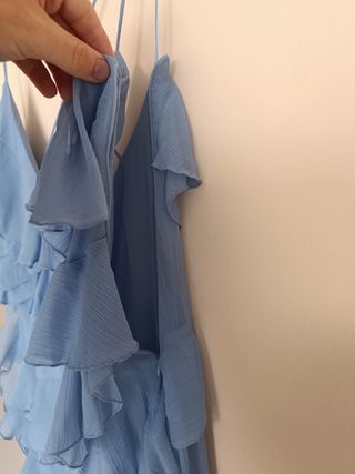 Vestido midi volantes zara talla L