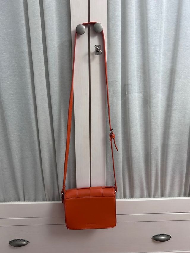 Bolso bandolera tejido naranja