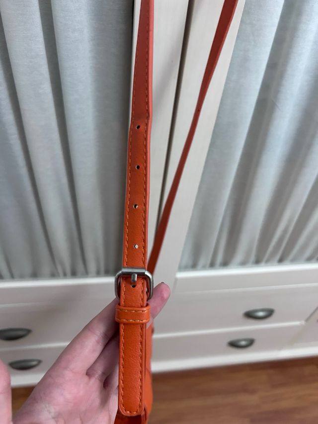 Bolso bandolera tejido naranja