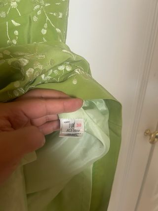 Vestido bordado Manila nuevo talla M fiesta gala