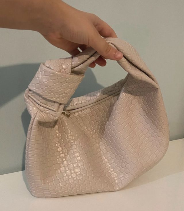 Bolso mini  beige estilo bottega