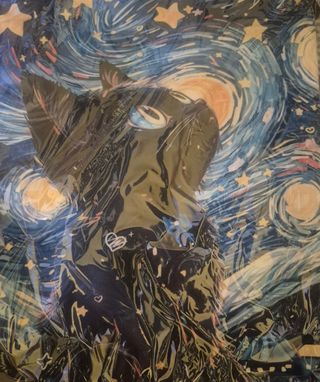 Funda libro Gato - Azul y Negro