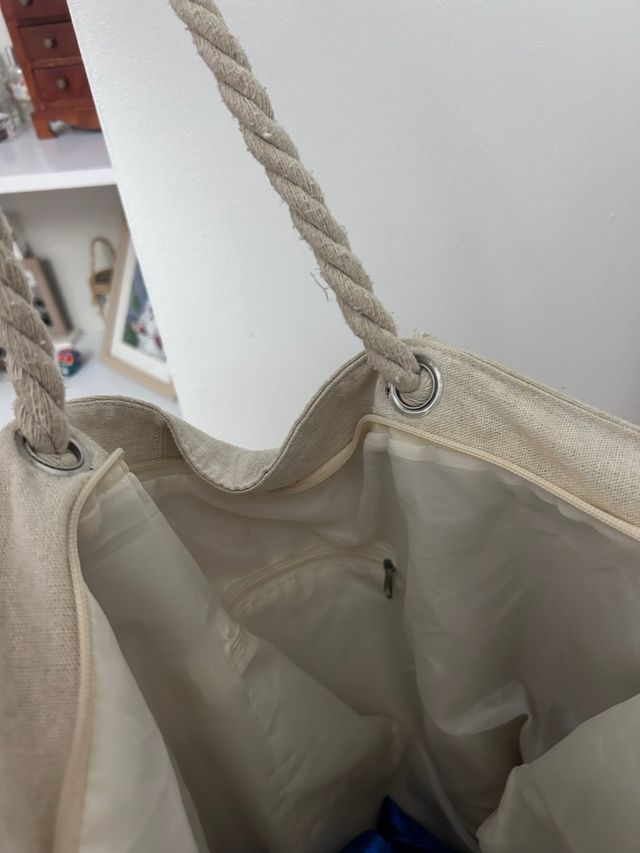 Bolso playa flamingos - Verde/Rosa