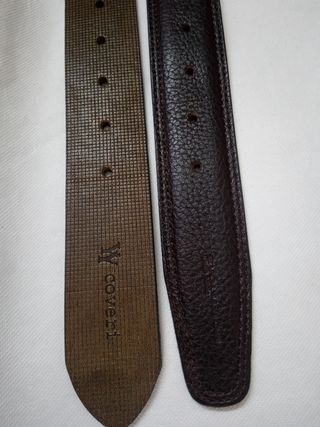 2 Cinture Uomo Pelle Marroni e Verdi