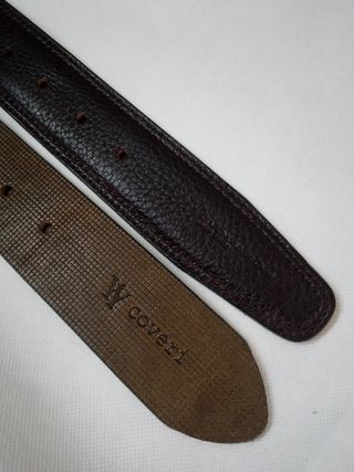 2 Cinture Uomo Pelle Marroni e Verdi