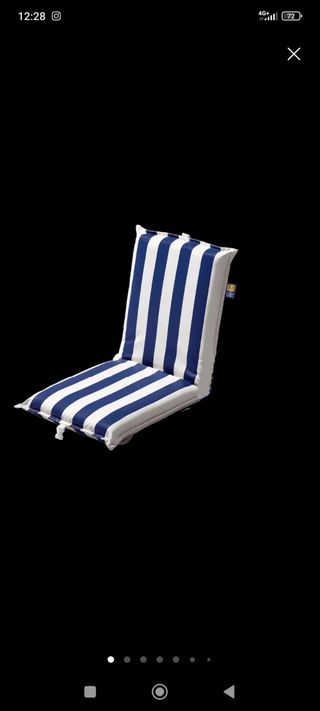 Tumbona rayas azul-blanco