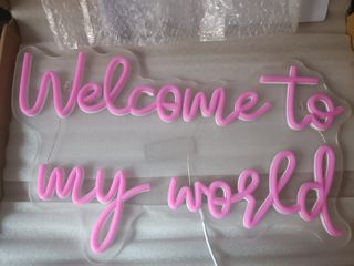 Lampada Neon LED - WELCOME to my WORLD-