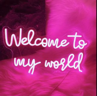Lampada Neon LED - WELCOME to my WORLD-
