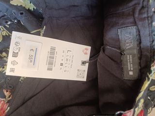 Vestido midi estampado bordados perforados