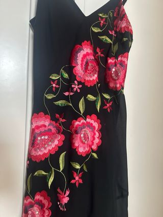 Vestido bordado Manila fiesta talla M nuevo gala