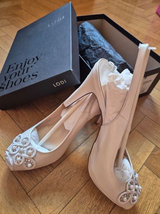 Zapatos Lodi peeptoe novia