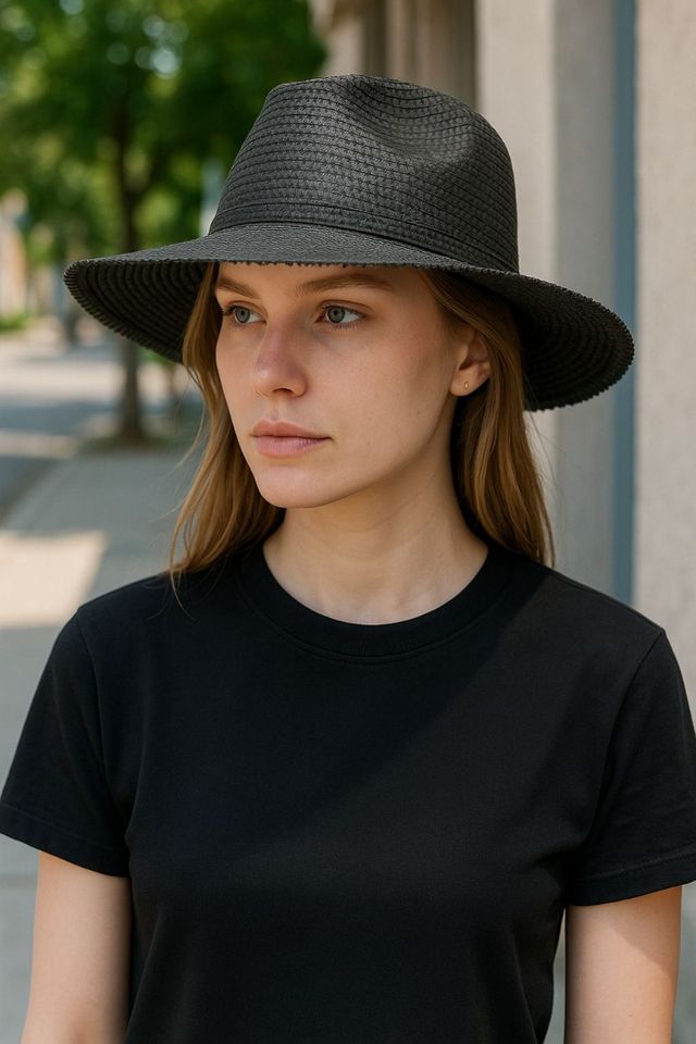 Cappello nero donna - estivo