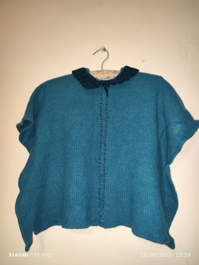 Poncho Jersey Azul Marino