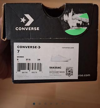 Converse All Star blancas 37.5. De colección 
