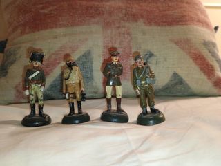 4 Miniaturas Soldados Plomo