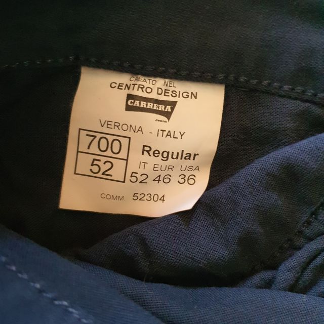 Pantaloni Carrera blu taglia 52 xl