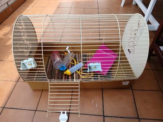 Jaula conejos + accesorios