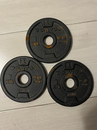 Discos peso Domyos 1kg - 3uds